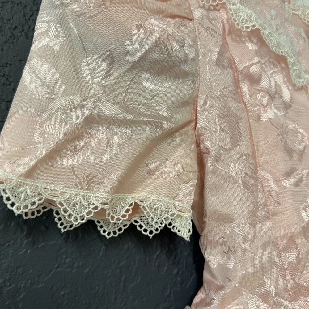 Vintage Handmade Toddler Girls Pink Floral Lace Party Dress Pageant Holiday‎